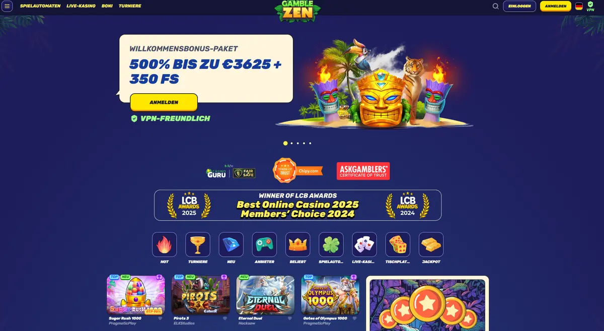 Gamblezen Casino ohne deutsche Lizenz